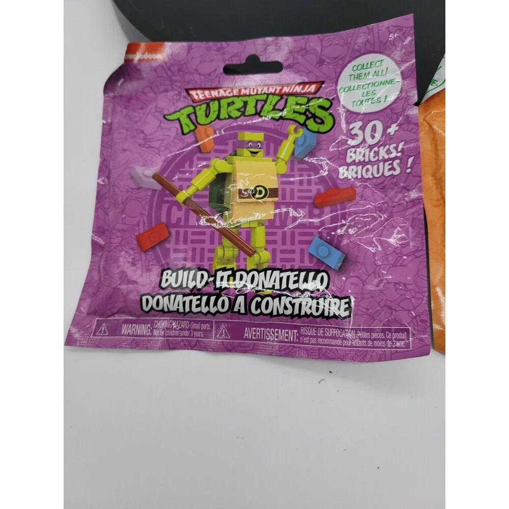TMNT Build-It Series 2 Pack Minifigure Set Nickelodeon Just Play Donatello Miche